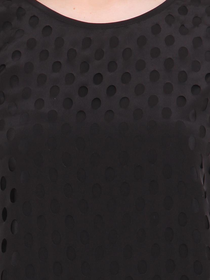 black polyester regular top - 13003913 - Zoom Image - 4