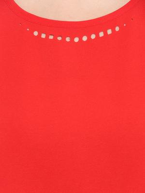 red cutwork regular top - 13003935 - Standard Image - 4