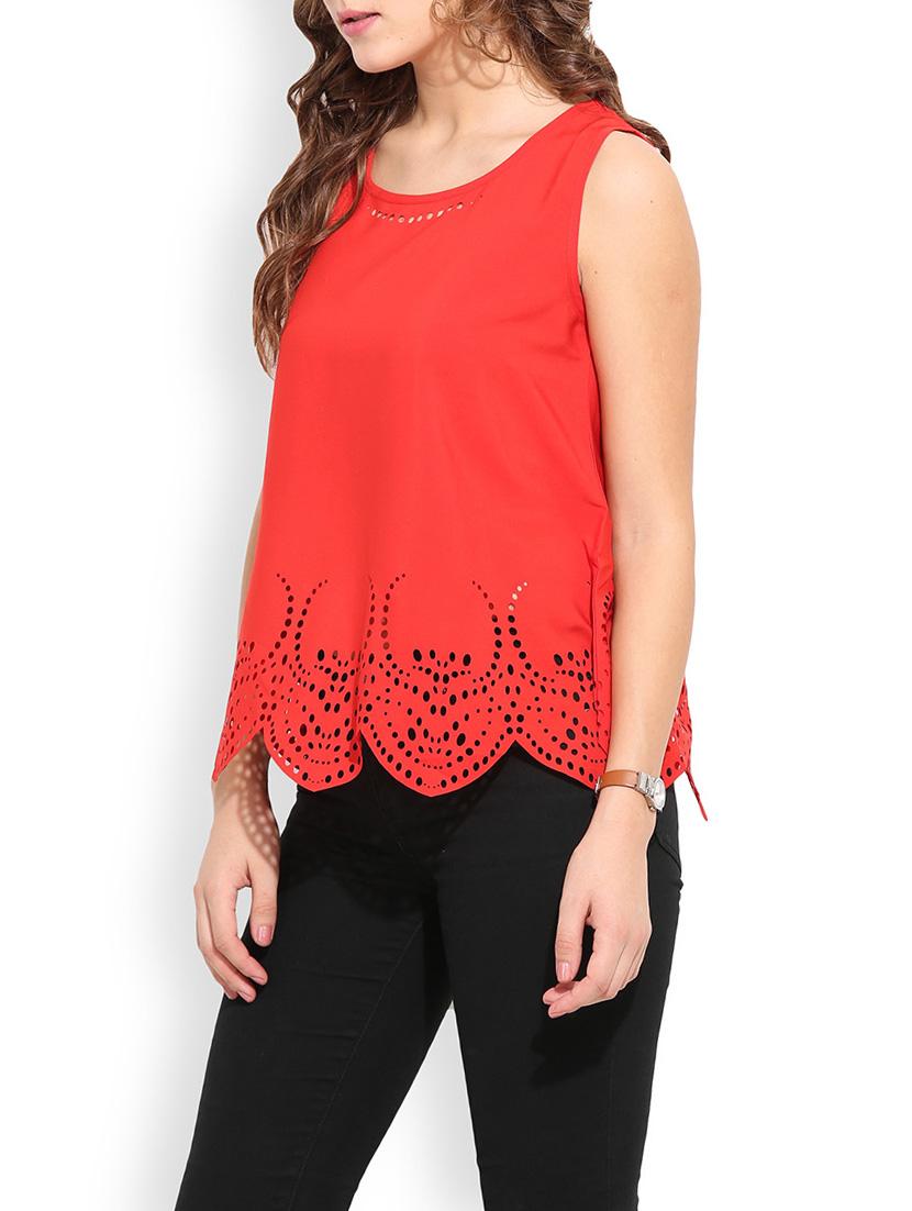 red cutwork regular top - 13003935 - Zoom Image - 2