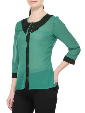 green polyester regular shirt - 13004003 - Standard Image - 2