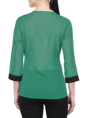 green polyester regular shirt - 13004003 - Standard Image - 3