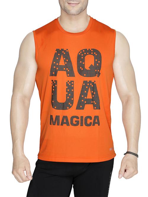 orange cotton printed t-shirt - 13004123 - Standard Image - 1