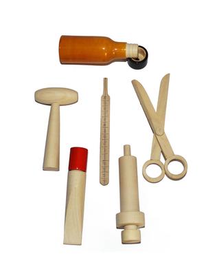 beige wooden doctor set - 1300713 - Standard Image - 5