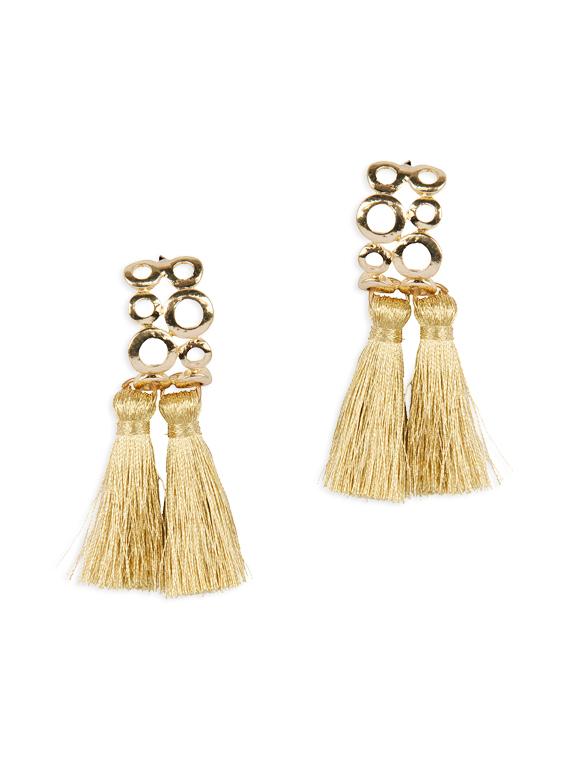 gold metal drop earring - 13008493 - Zoom Image - 1
