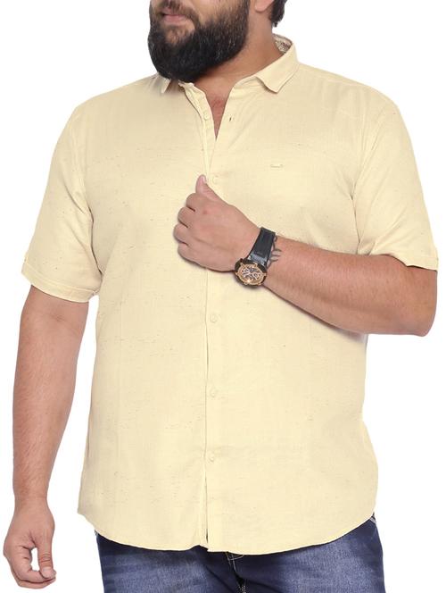 beige cotton casual shirt - 13011862 - Standard Image - 1
