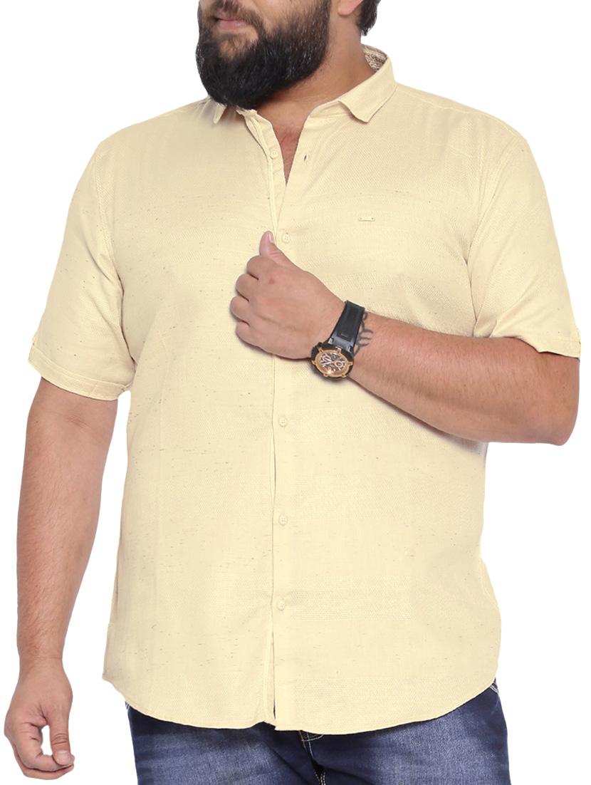 beige cotton casual shirt - 13011862 - Zoom Image - 1