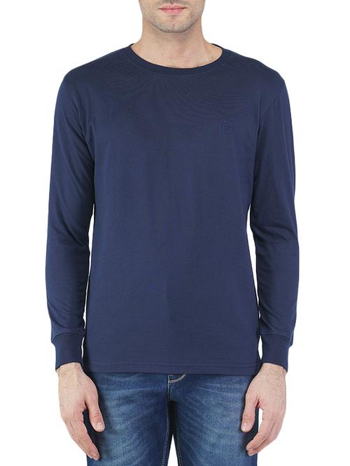 navy blue single jersey tshirt - 13013445 - Standard Image - 1
