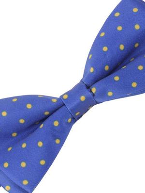 royal & yellow micro fiber bow tie - 13019473 - Standard Image - 3