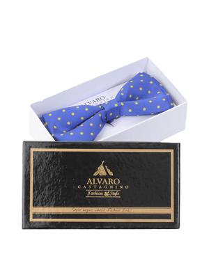 royal & yellow micro fiber bow tie - 13019473 - Standard Image - 4