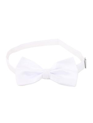 white micro fiber bow tie - 13019486 - Standard Image - 2