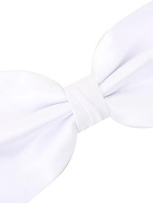 white micro fiber bow tie - 13019486 - Standard Image - 3
