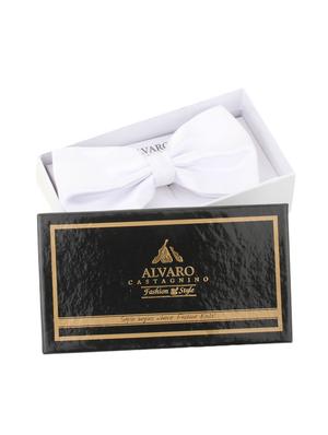 white micro fiber bow tie - 13019486 - Standard Image - 4