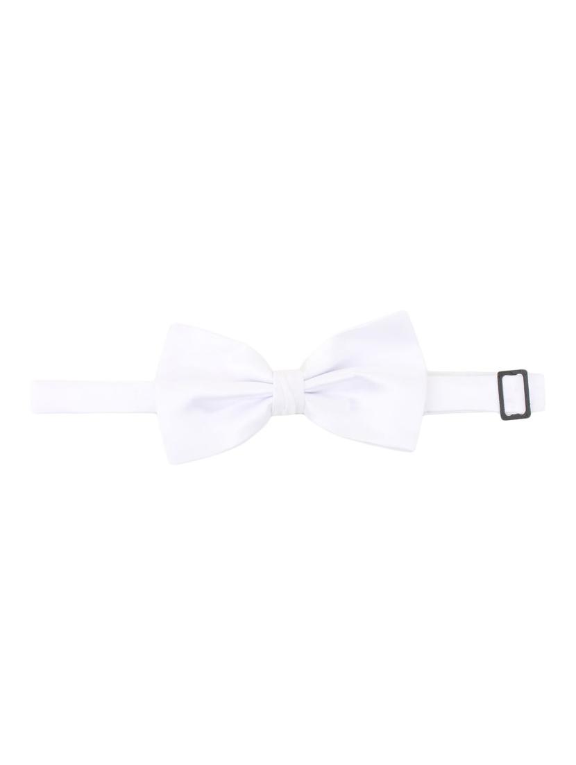white micro fiber bow tie - 13019486 - Zoom Image - 1