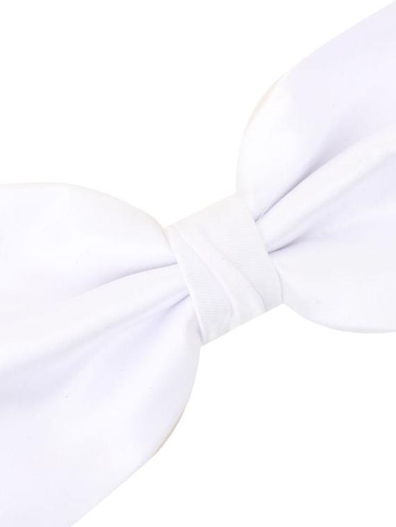 white micro fiber bow tie - 13019486 - Zoom Image - 3