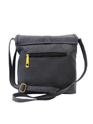 black leatherette sling bag - 13022324 - Standard Image - 2