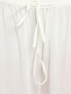 white printed cotton palazzo - 13023290 - Standard Image - 4
