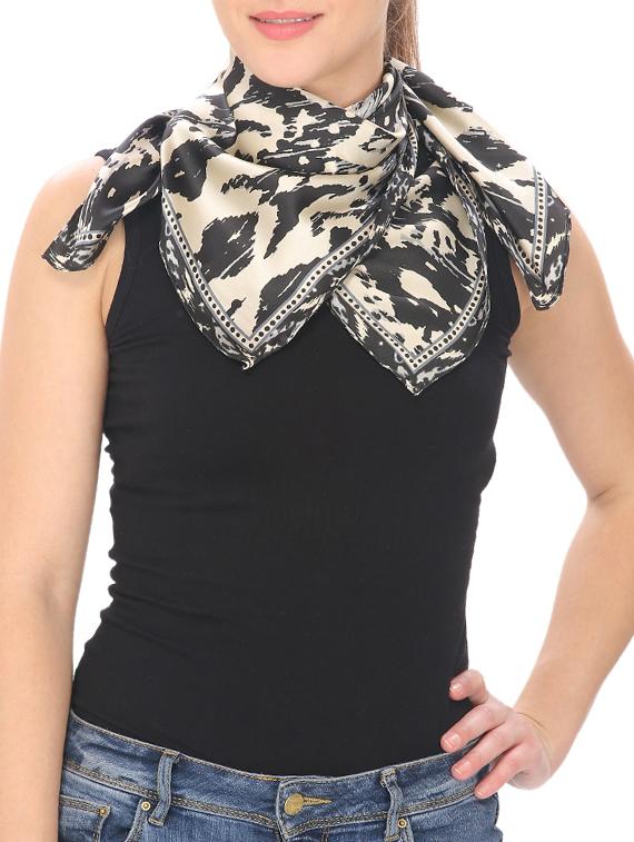 black satin scarf - 13024599 - Zoom Image - 1
