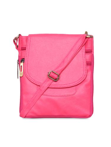 Pink leatherette plain sling bag - 1302627 - Very Small Image - 1