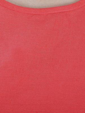 red cotton aline dress - 13026488 - Standard Image - 4