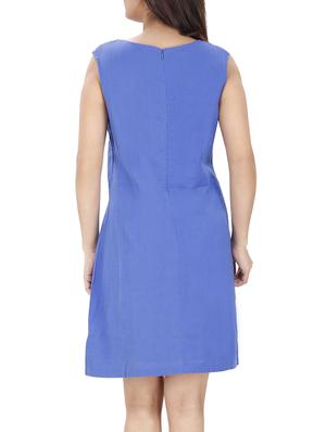 blue cotton aline dress - 13026491 - Standard Image - 3