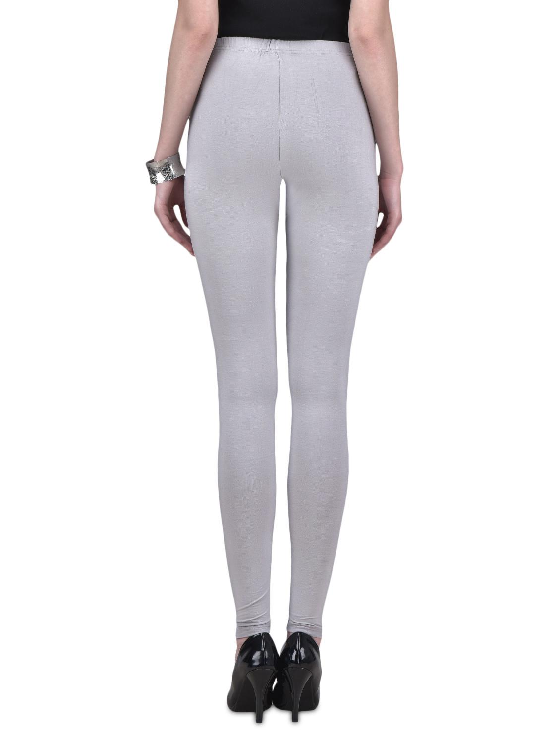 grey viscose lycra leggings - 1302905 - Zoom Image - 3