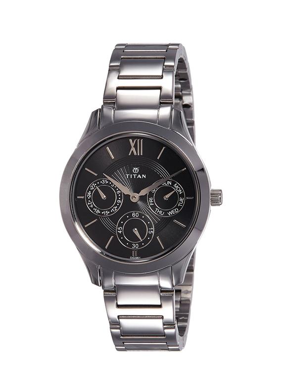 titan analog black dial women's watch-2570sm02 - 13029135 - Zoom Image - 1