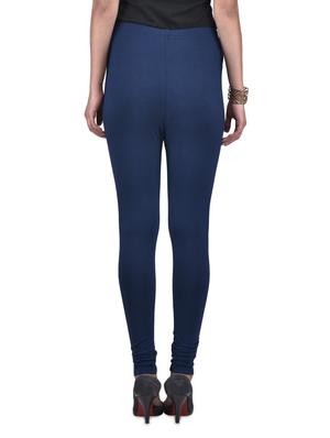 navy blue viscose lycra leggings - 1302927 - Standard Image - 3