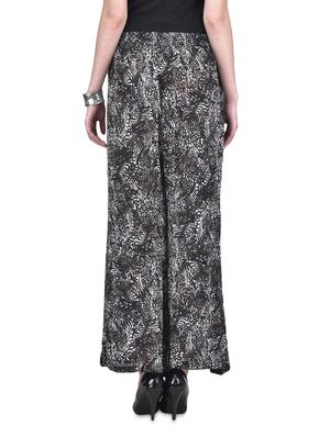 black cotton printed palazzo - 1302954 - Standard Image - 3