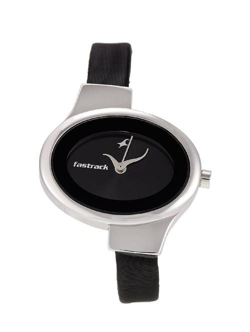 fastrack economy analog black dial women's watch - ne6015sl02 - 13029617 - Standard Image - 1