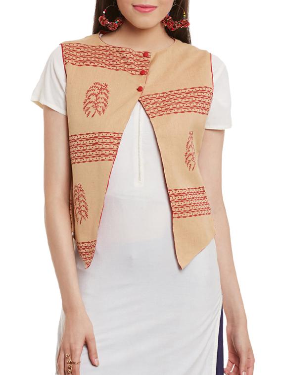 beige cotton summer jacket - 13035236 - Zoom Image - 1