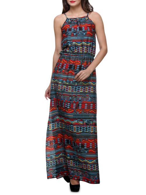 multicolored aztec printed maxi dress - 1303549 - Very Small Image - 1