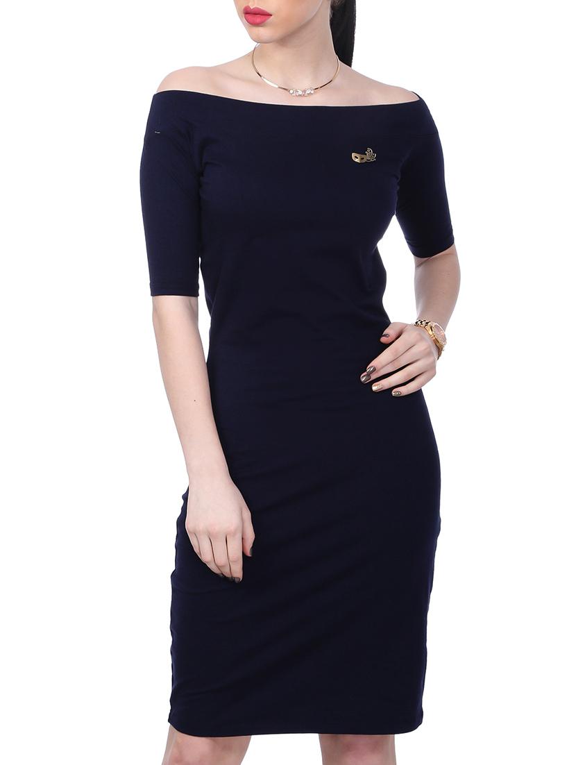 off shoulder broach detail sheath dress - 13036686 - Zoom Image - 1