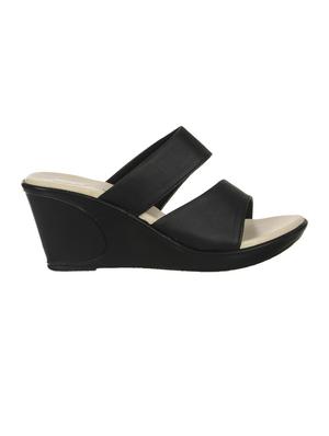 bruno manetti women black synthetic leather wedges - 13038605 - Standard Image - 2