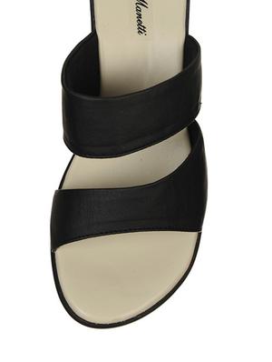 bruno manetti women black synthetic leather wedges - 13038605 - Standard Image - 4