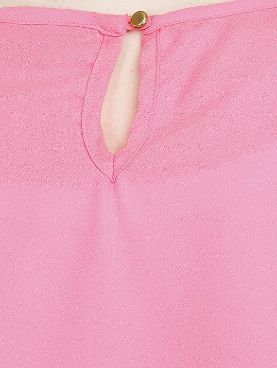 pink polyester regular top - 13040440 - Zoom Image - 4
