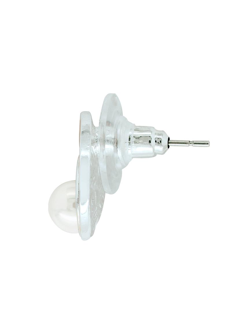 silver metal studs earrings - 13042349 - Zoom Image - 2