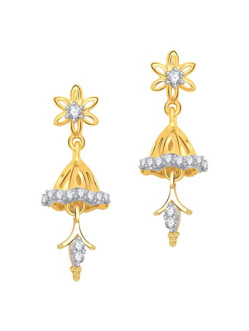 gold metal drop earrings - 13043965 - Standard Image - 1