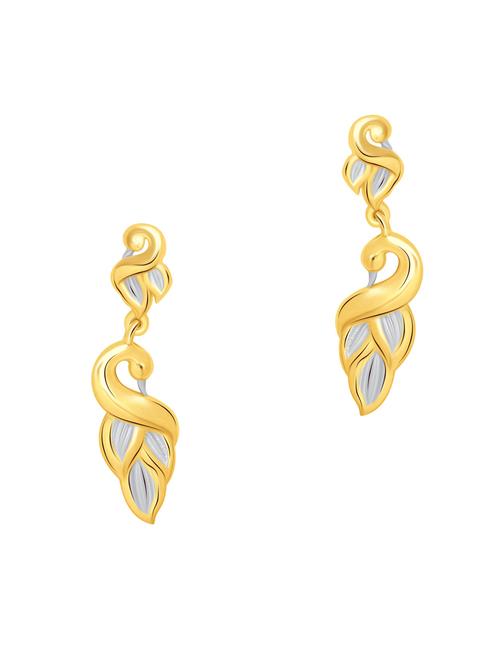 gold metal drop earrings - 13044340 - Standard Image - 1
