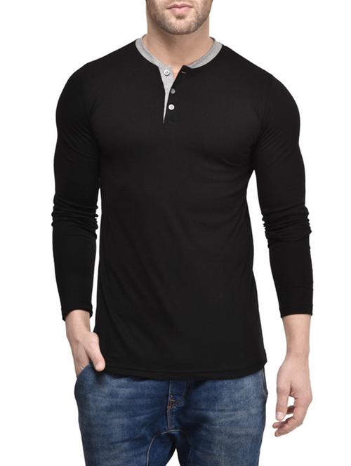 black cotton tshirt - 13053045 - Standard Image - 1