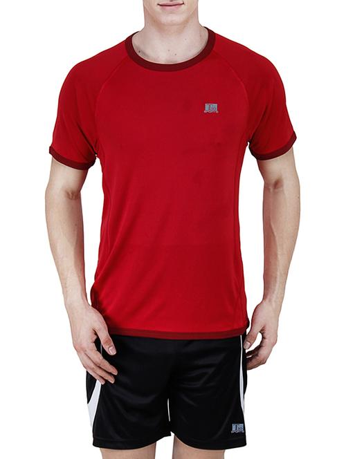 solid red polyester t-shirt - 13054518 - Standard Image - 1