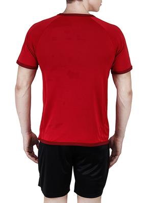 solid red polyester t-shirt - 13054518 - Standard Image - 3