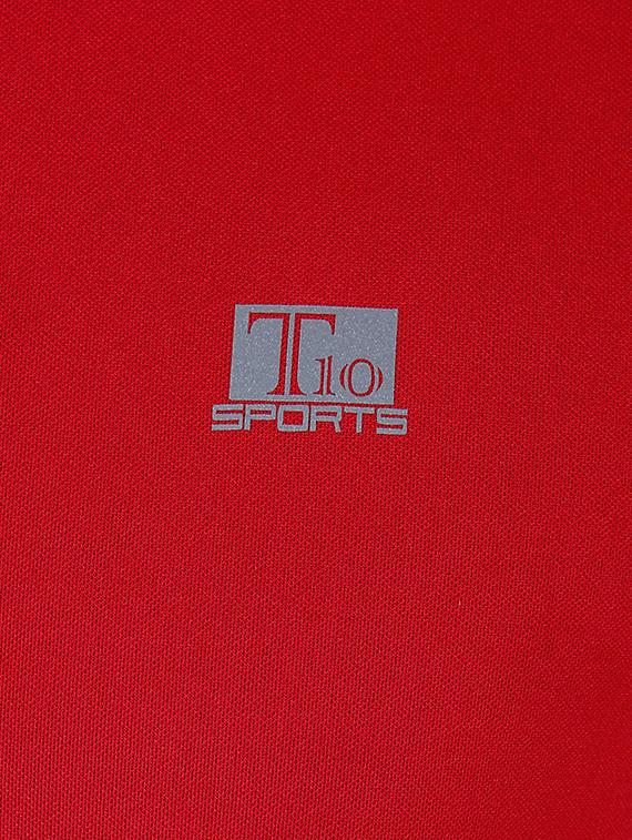solid red polyester t-shirt - 13054518 - Zoom Image - 4