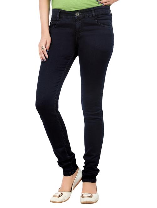 dark blue denim slim fit jeans - 13054823 - Standard Image - 1