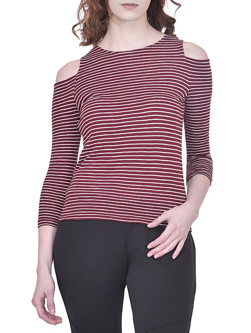 Maroon viscose regular top - 13054987 - Very Small Image - 1
