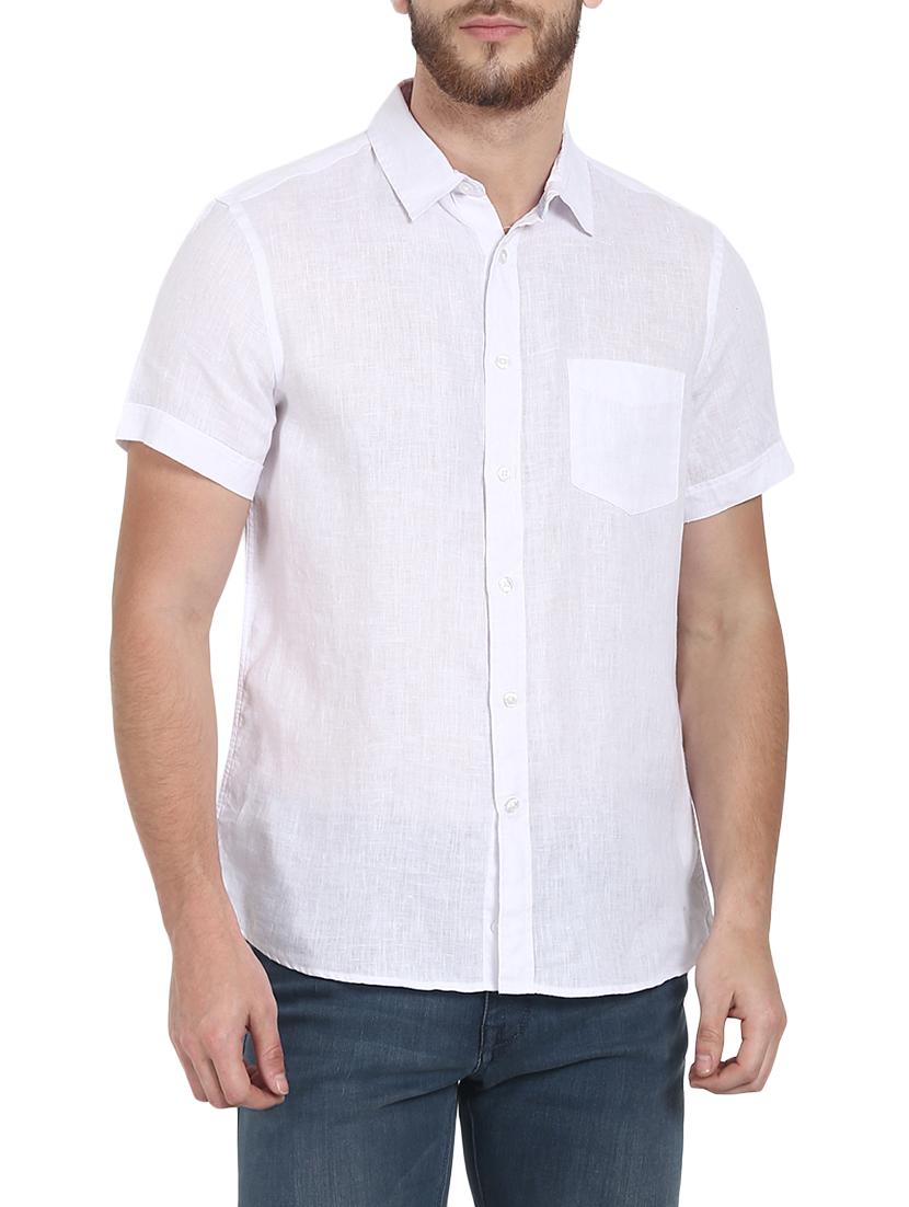 white cotton casual shirt - 13055761 - Zoom Image - 1