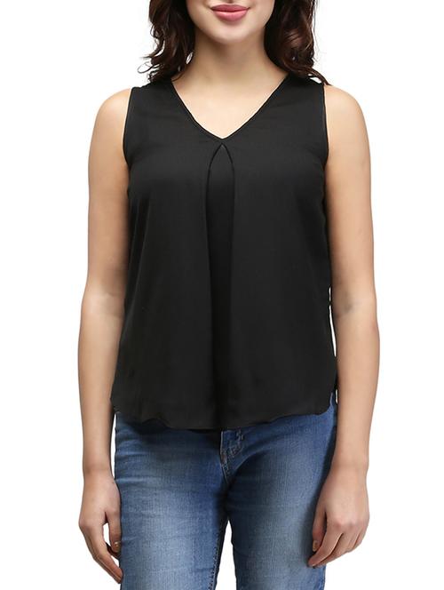 women's straight v neck top - 13056017 -  Standard Image - 0