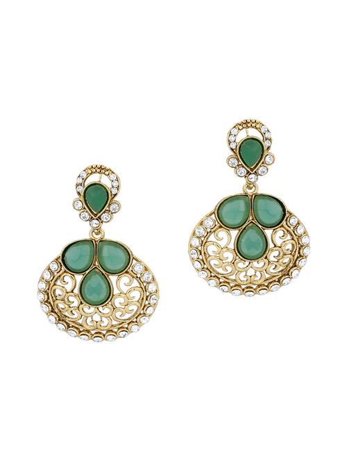 green zinc drop earrings - 13057424 - Standard Image - 1