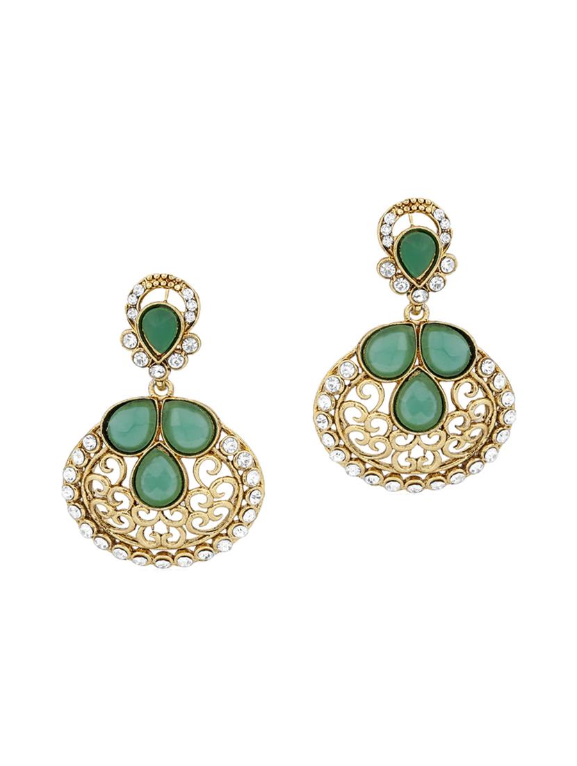 green zinc drop earrings - 13057424 - Zoom Image - 1