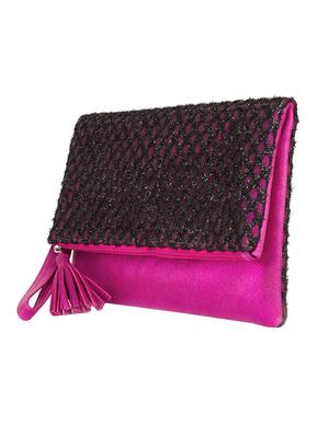 pink leatherette clutch - 13058961 - Standard Image - 4