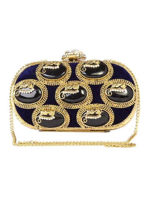 blue metal clutch - 13058969 - Very Small Image - 1
